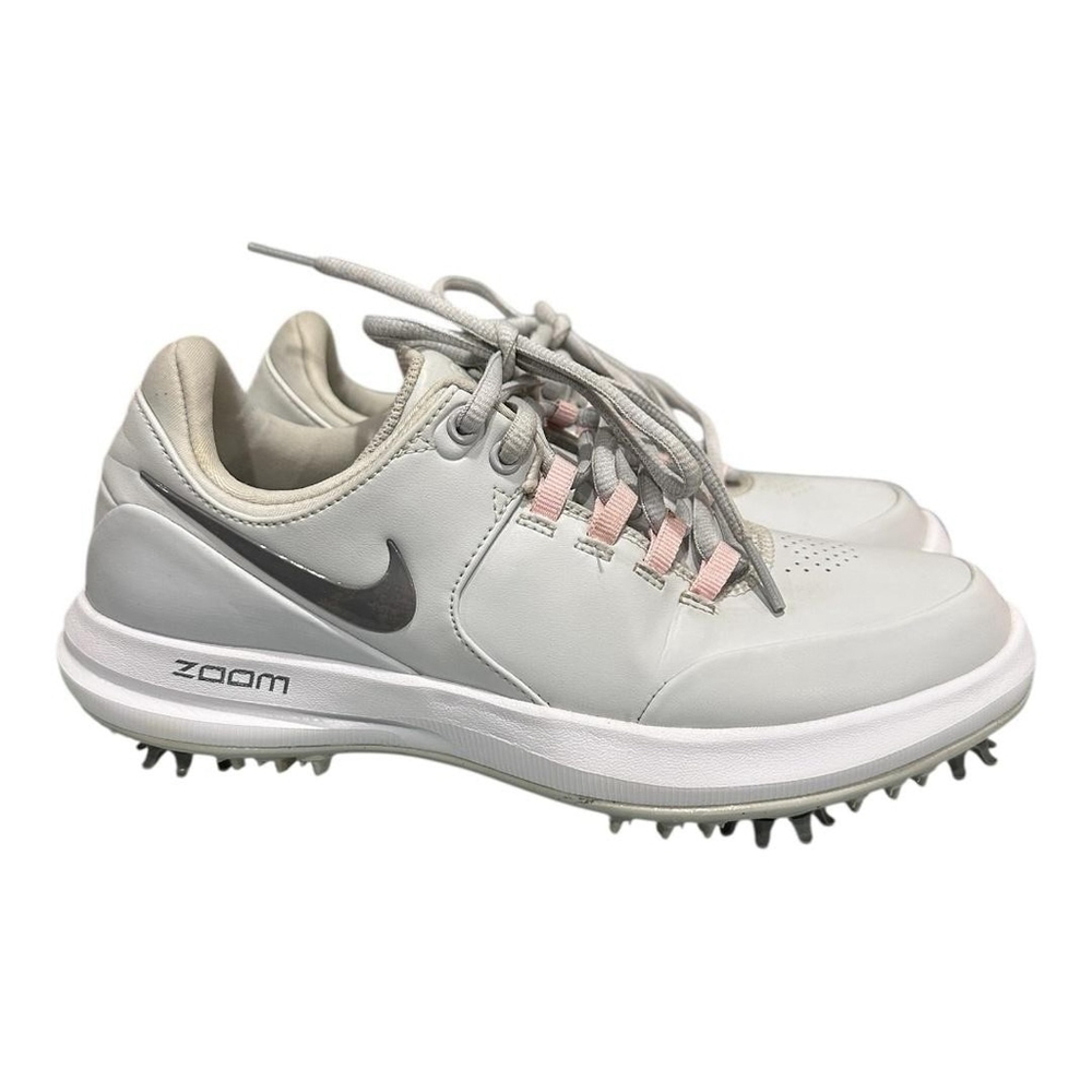 Nike Zoom Fitsole Golf Shoes Womens 5.5 Gray Pink Spiked Cleats Athletic Sneaker